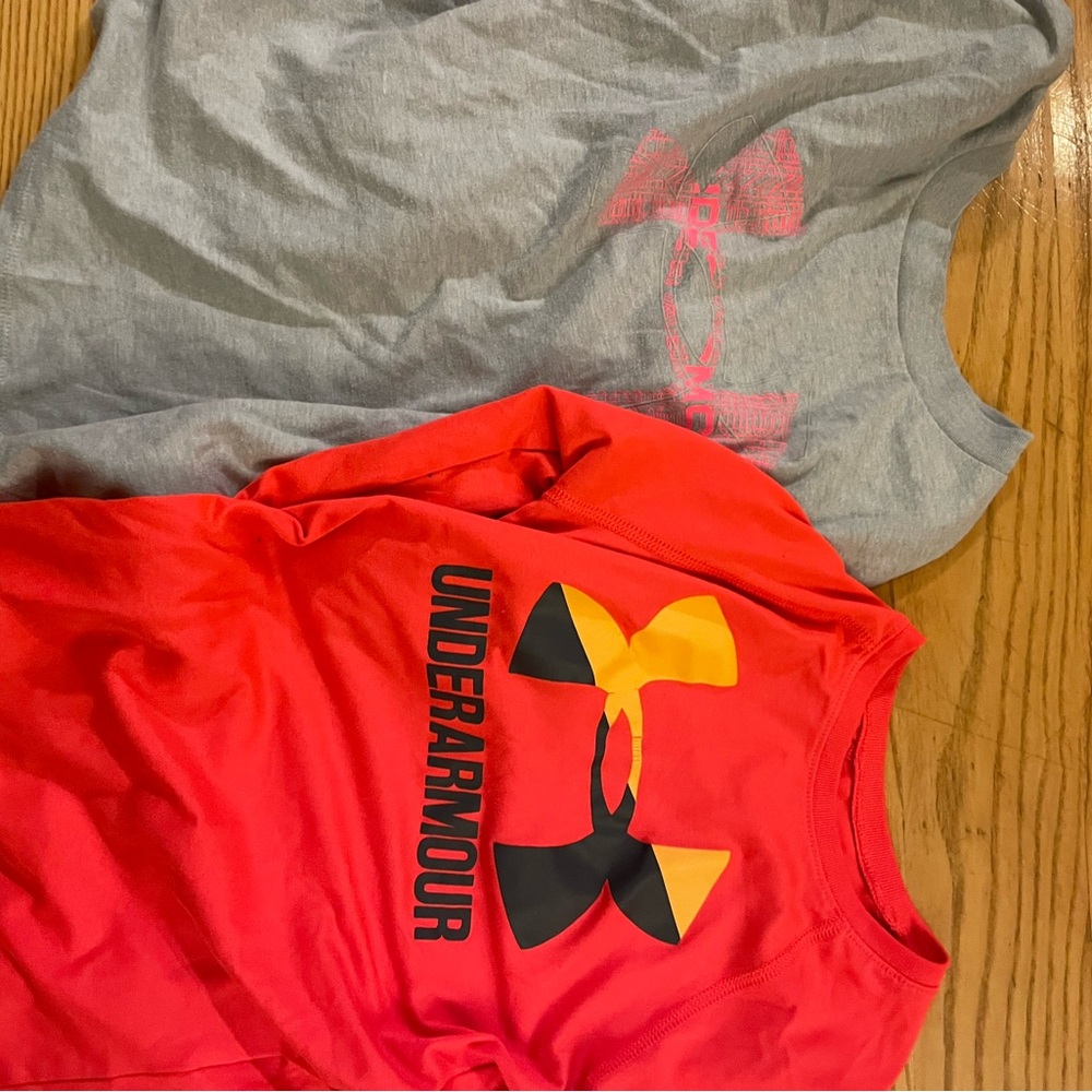 Under Armour Kids' Red and Grey Shirts